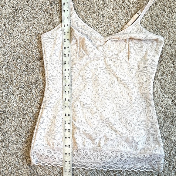 Bali Soft Beige/Nude Lace Slimming Tummy Control Tank Cami Blouse Sz XL - Picture 11 of 11
